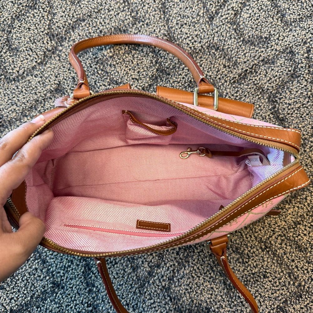 Dooney & Bourke Pink and Brown Shoulder Bag - Picture 5 of 8